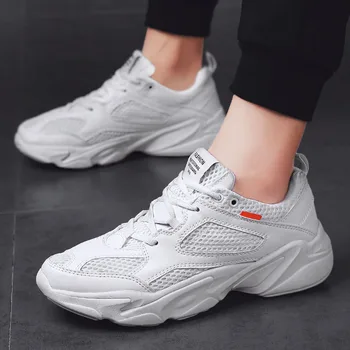 

Spring new fashion low top shoes flat sole large antiskid breathable men's running shoes sneakers light men's shoes