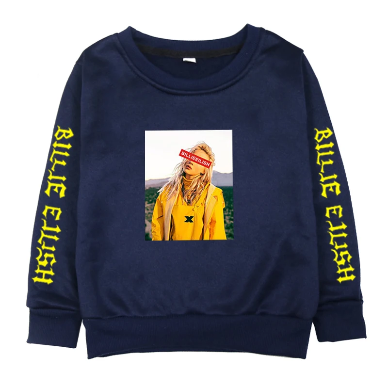 Kpop Billie Eilish/свитер для малышей; коллекция года; сезон осень; детские толстовки для мальчиков; Повседневный детский пуловер; новая зимняя одежда для девочек в стиле Харадзюку