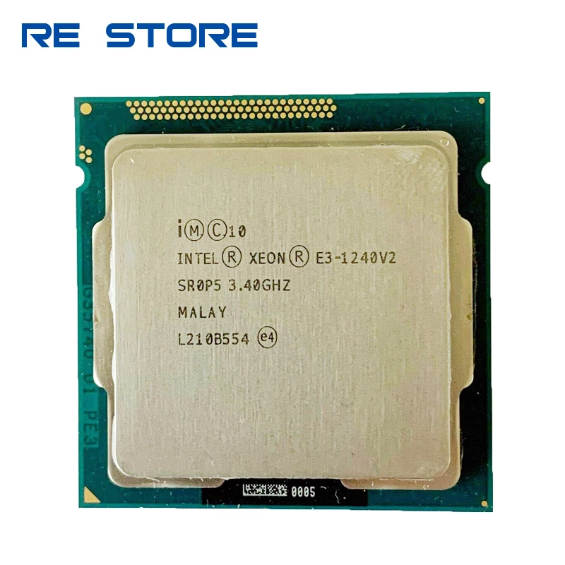 Процессор Intel Xeon E3 1240 v2 б/у процессор 3 40 ГГц 8 Мб кэш памяти SR0P5 LGA 1155 1240V2|Процессоры|
