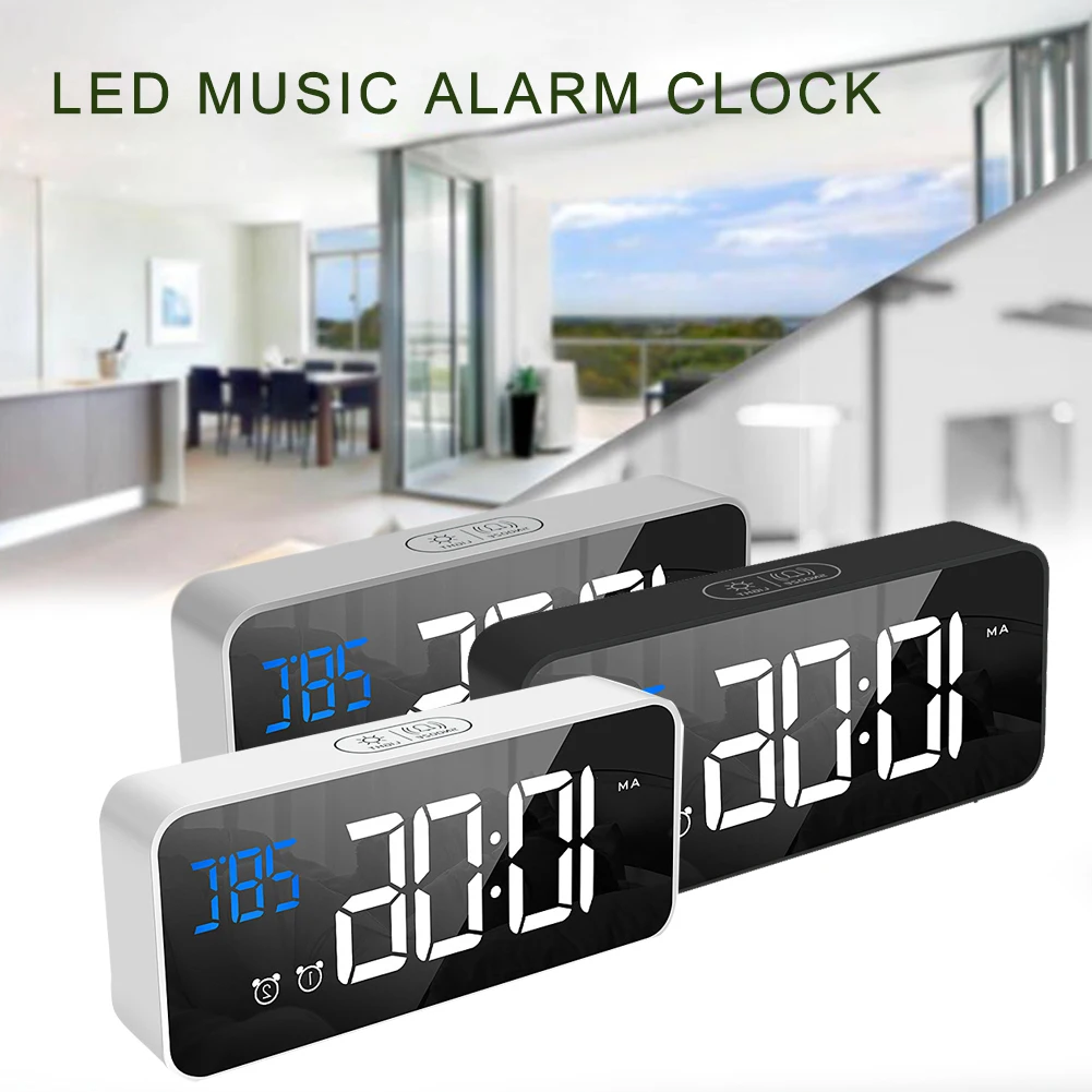 Умный студенческий электронный будильник, Креативный светодиодный, портативные электронные часы, Повтор нескольких наборов будильника, можно заряжать