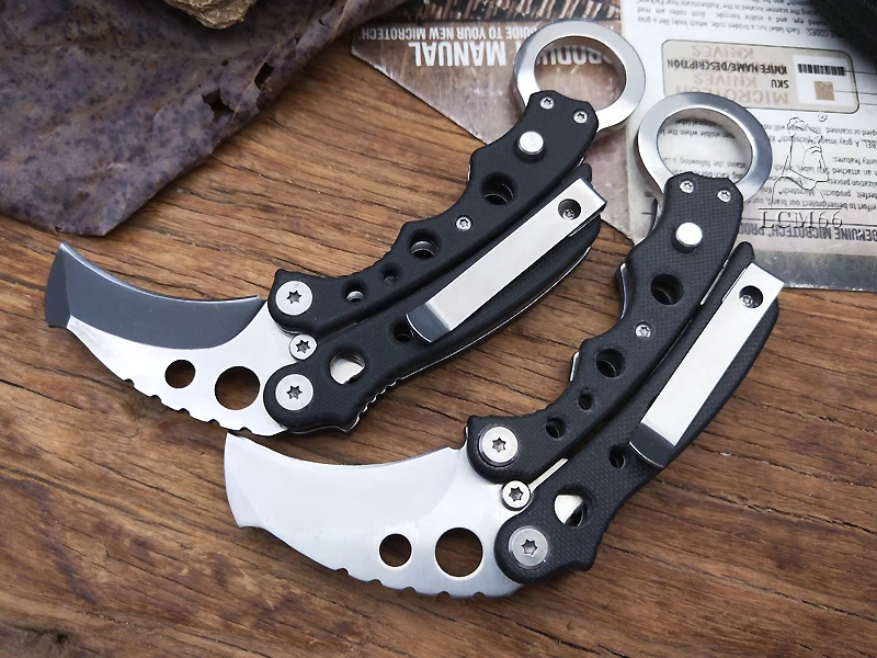 Kaufen LCM66 Mini karambit skorpion klaue messer outdoor camping dschungel überleben schlacht tragbare Feststehende messer sammlung jagd messer