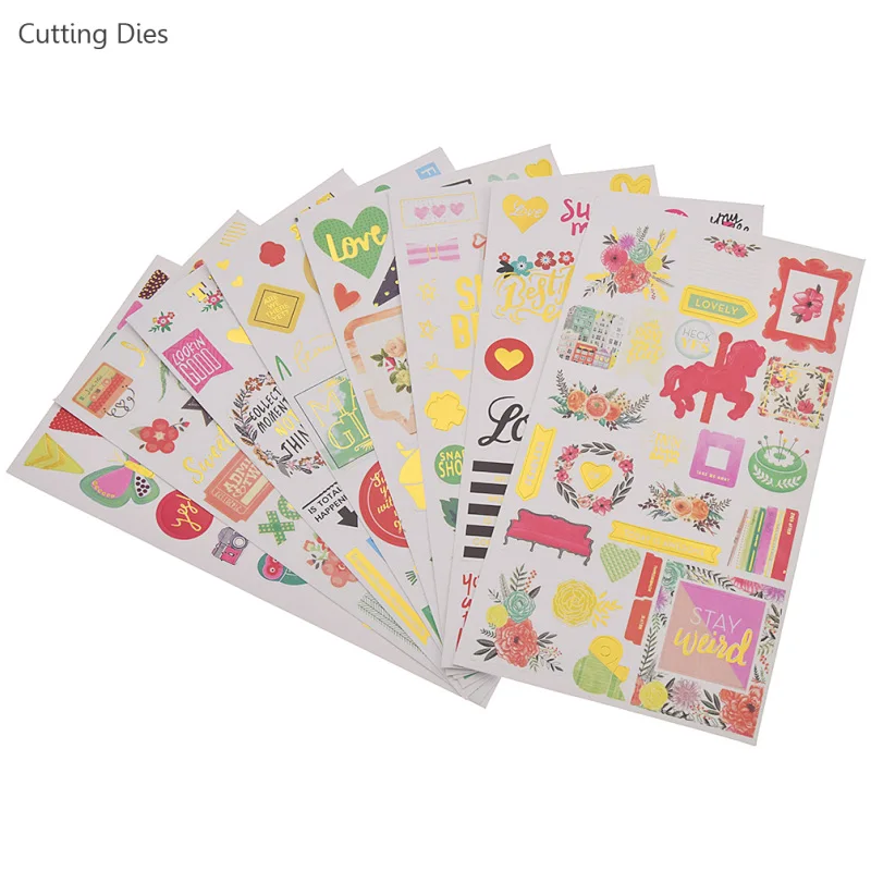 

2019 New Arriving Colorful English Letter Paper Stickers For Diy Scrapbooking Card Making Home Decoration Crafts