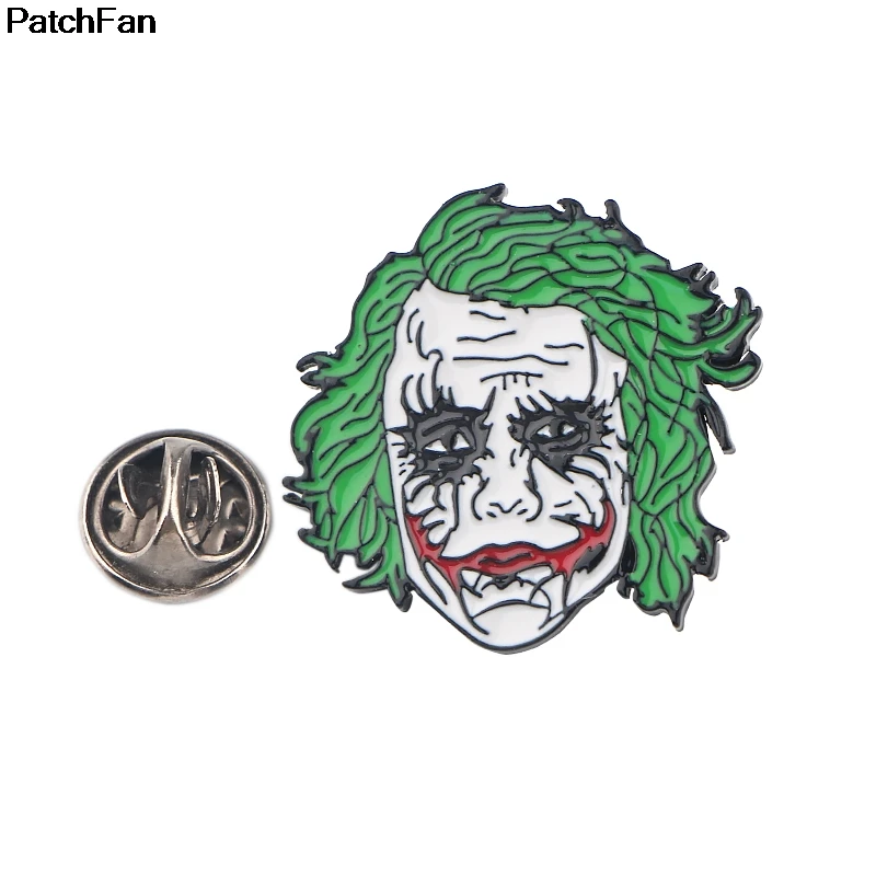 Patchfan clown horror punk enamel brooches pins Zinc metal insignia para DIY backpack clothes bag badges for men A2550