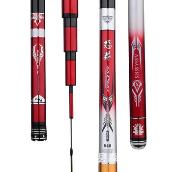 

Taiwan Fishing Rod 3.6m-7.2m 60T Carbon Fiber Telescopic Fishing Canne Hand Pole Feeder for Carp Fishing Olta Pesca Fishing Gear