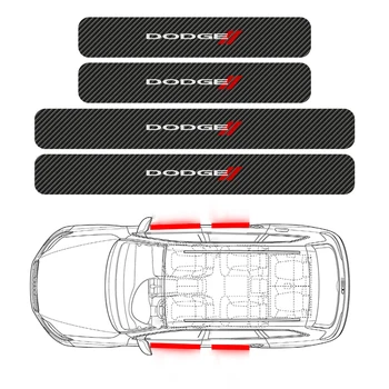 

Car Tail trunk Guard Plate Rear Bumper Carbon fiber Protect Sticker For Dodge Challenger RAM 1500 Charger Avenger Caliber Dart
