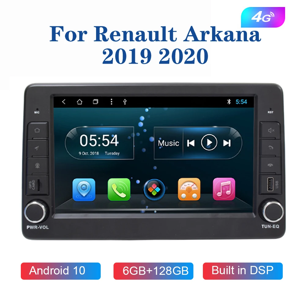 1 din Car Stereo Receiver Head Unit For Renault Arkana 2019 2020