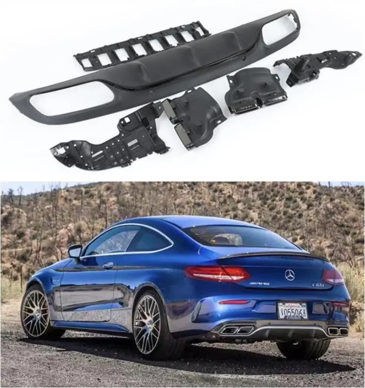 4 выпускных отверстия для заднего бампера Mercedes-Benz W205 C63 Coupe 2DOOR C200 C260 C300 2016-2022 |