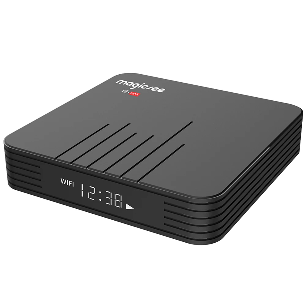 Magicsee N5 4G 64G Max Amlogic S905X2 Android 9.0 TV BOX Rom 2.4+5G Dual Wifi Bluetooth4.1 Smart Box 4K LAN 1000 Set Top Box