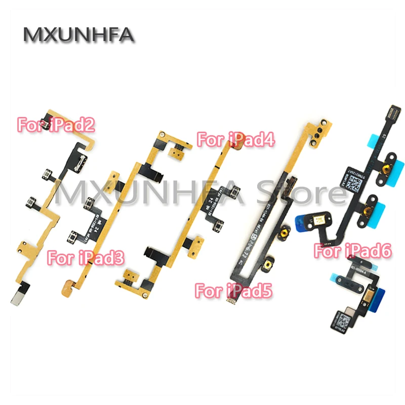 

New Power On Off Switch Mute Volume Button Control Flex Cable Ribbon For iPad 2 3 4 5 6 Air 2 For Mini 1 2 3 4 Replacement Parts