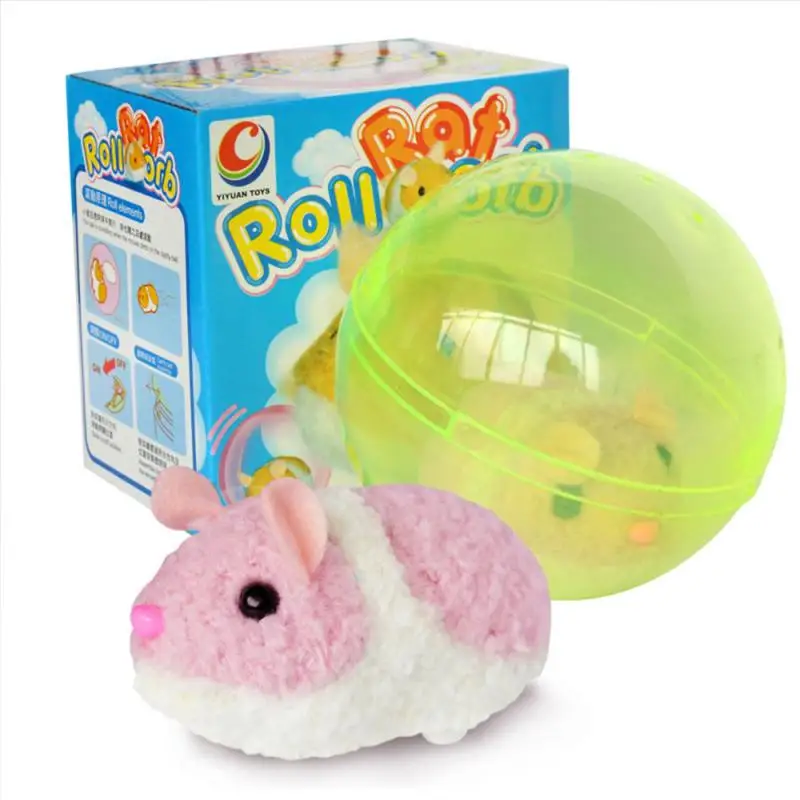 Маленький хомяк, электрическая игрушка, притягивает ребенка, чтобы захватить подвижный прозрачный мяч, вращающееся колесо для бега, игрушка для питомца хомяка