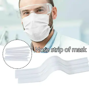 

100 Pcs Outdoor Mask Nasal Bridge Strip Fitting Anti-Kazakh DIY Mask Strip Fitting Shaped PP Bridge Nose Strip Strip Bimeta Q7B3