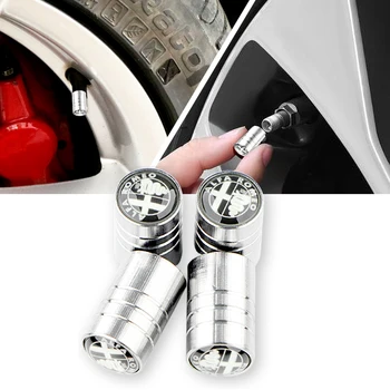 

4 pieces Fashion car wheel tire valves tire Air plugs holster For Alfa alpha Romeo 159 147 156 Giulietta 147 159 Mito KEYRING