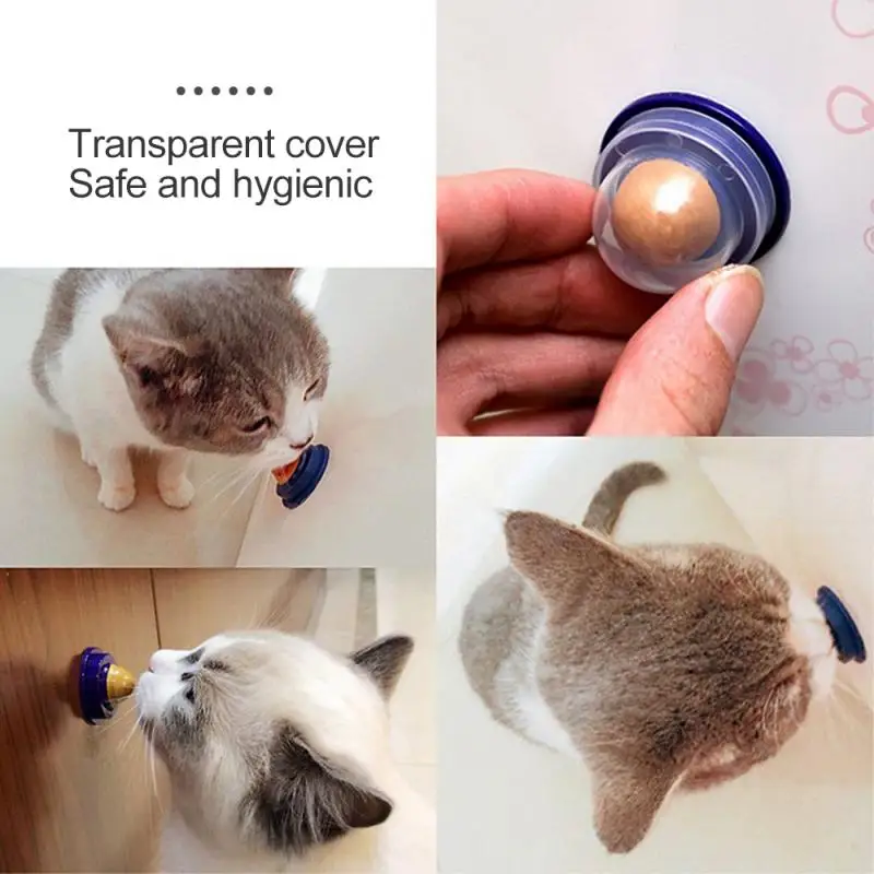 1PC Healthy Cat Snacks Catnip Sugar Candy Licking Nutrition Energy Ball Toy Cats Kittens Increase Drinking Pet Suppliestoy TSLM2