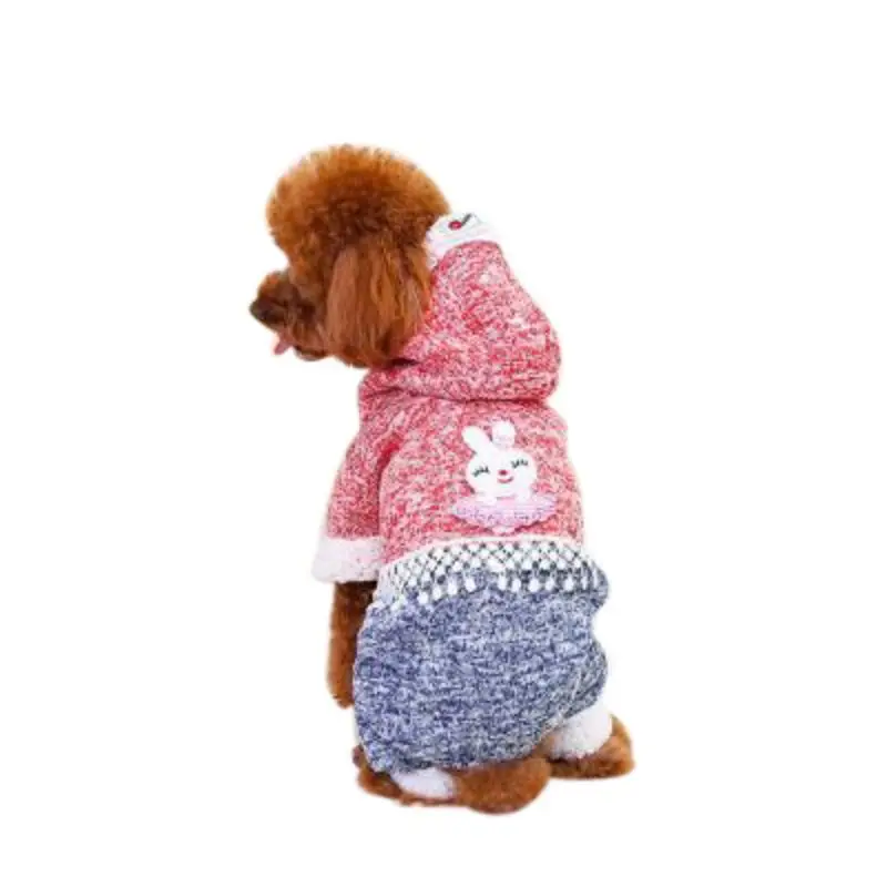 Зимняя одежда для домашних животных для собак, теплая куртка с капюшоном для чихуахуа, плюшевого французского бульдога, утепленный