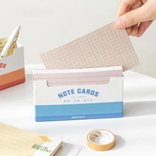 

150PCS/LOT Creative Light Color Fashion Grid+Lined Paper Cards Set 126*76mm Cool Memo Note Card Cute School Supplies