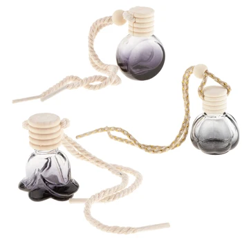 

Car Hanging Bottle Perfume Pendant Fragrance Air Freshener Empty Glass Bottle For Essential Oils Diffuser Automobiles Ornaments