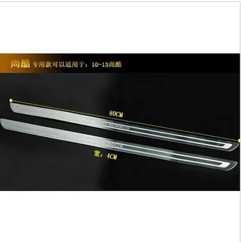 

Free shipping Door Sill Scuff Plate For Volkswagen Scirocco MK3 2009-2012 Car styling