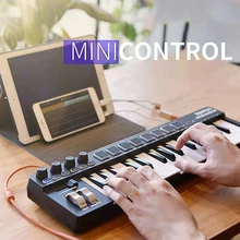 

MiDiPLUS AKM320 37 Key Mobile Portable Mini Pad Electro-sound Arranger MIDI Keyboard Compatible with Android/IOS/PC Drive-free