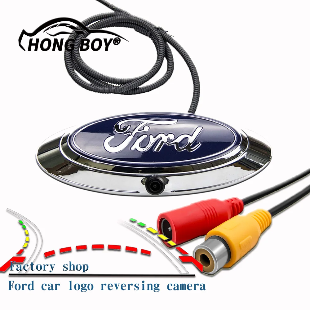 

Free shipping, reversing camera with dynamic trajectory, F150 F250 F350 F450 F550 2004-2016 HD tailgate car logo camera