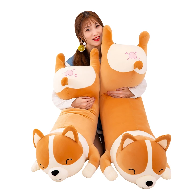 

1pc 60/80CM Cute Dog Plush Toys Lovely Shiba Inu Dog Pillow Stuffed Soft Sleeping Cushion for Children Baby Birthday Gifts