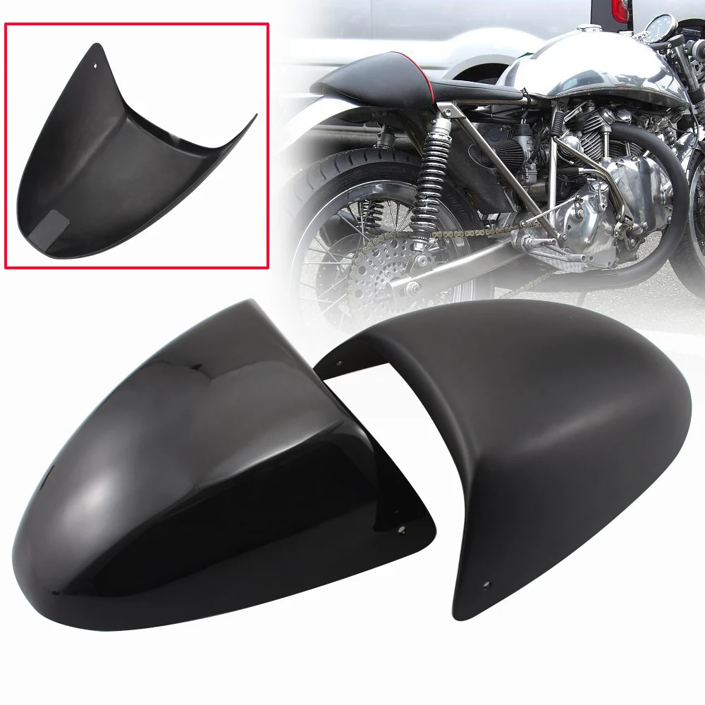 Matte Vivid Black Retro Custom Rear Seat Cowl Cover Tail Tidy Fairing