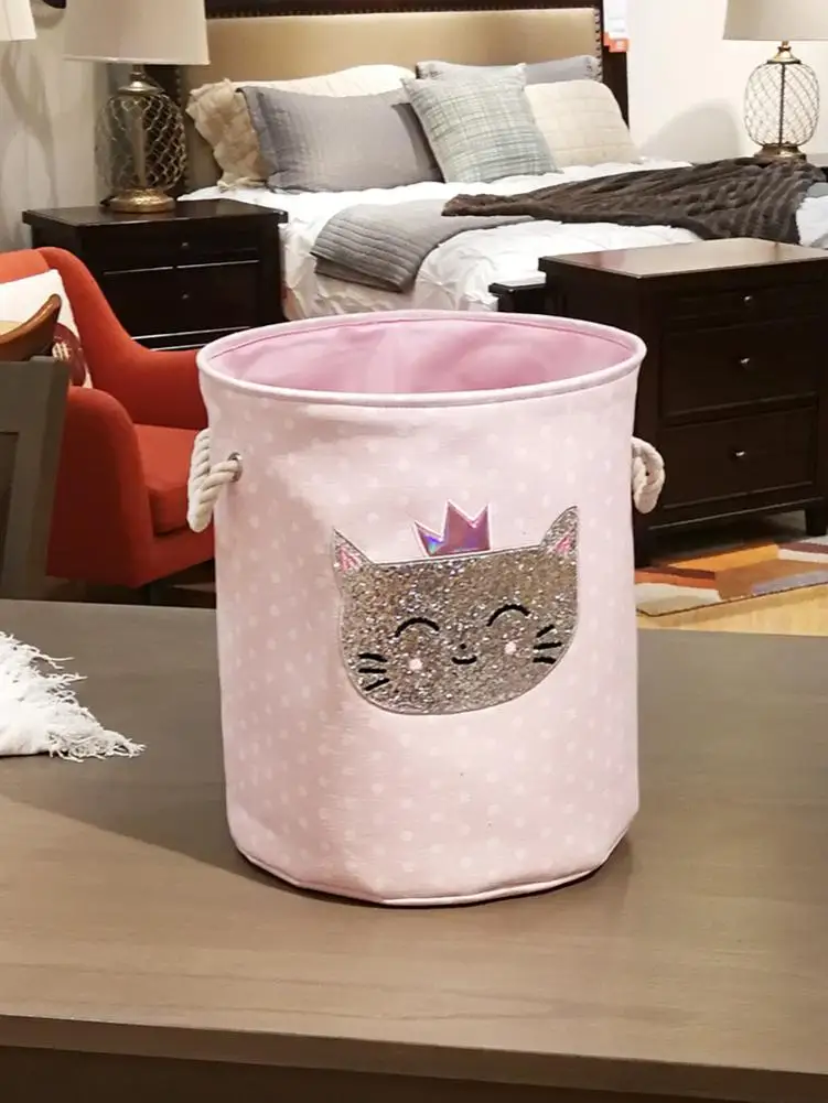 Мультяшные складные корзины для хранения одежды, сетчатая корзина для стирки грязной одежды, переносная корзина для мелочей, органайзер, контейнер для игрушек