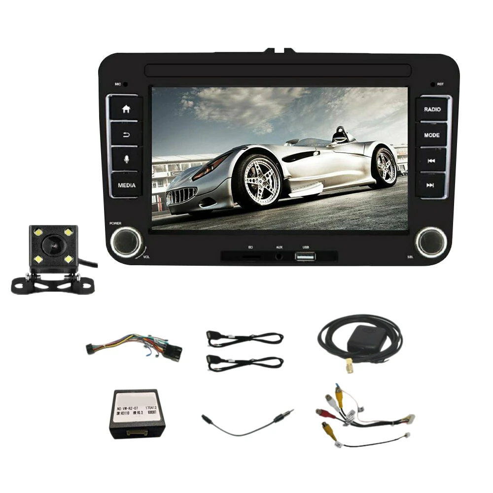

7 Inch Car Radio 2Din Android 8.1 GPS NAVI FM for VW GOLF 5V 6 PASSAT Variant PM (with Reversing Camera)