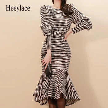 

office ladies 2 pieces set comfortable temperament vintage striped slim casual skirt wild fresh sweet work style thick women set