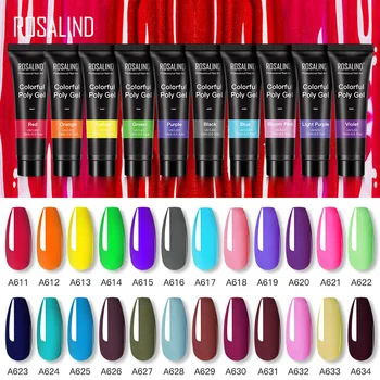 

24 Color Glitter 15ml Neon Thermal Fast Building UV Hard Builder Nail Polish for Manicure Builder Gel