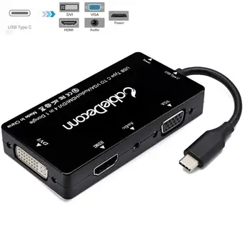 

Thunderbolt 3 Convertor USB Type-c Hub to HDMI VGA DVI Adapter Support displayport Sync Multiport Cable for Macbook pro
