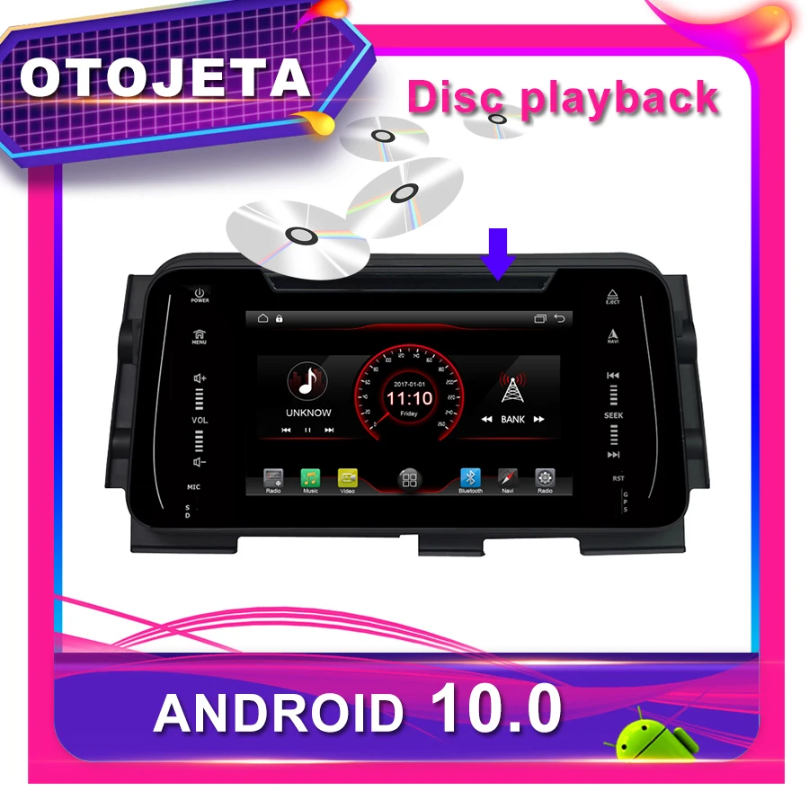 OTOJETA Автомобильный DVD Android 10,0, автомобильный gps для NISSAN, 7 дюймов, Автомобильная Радио, мультимедийная лента, рекордер, bluetooth навигация