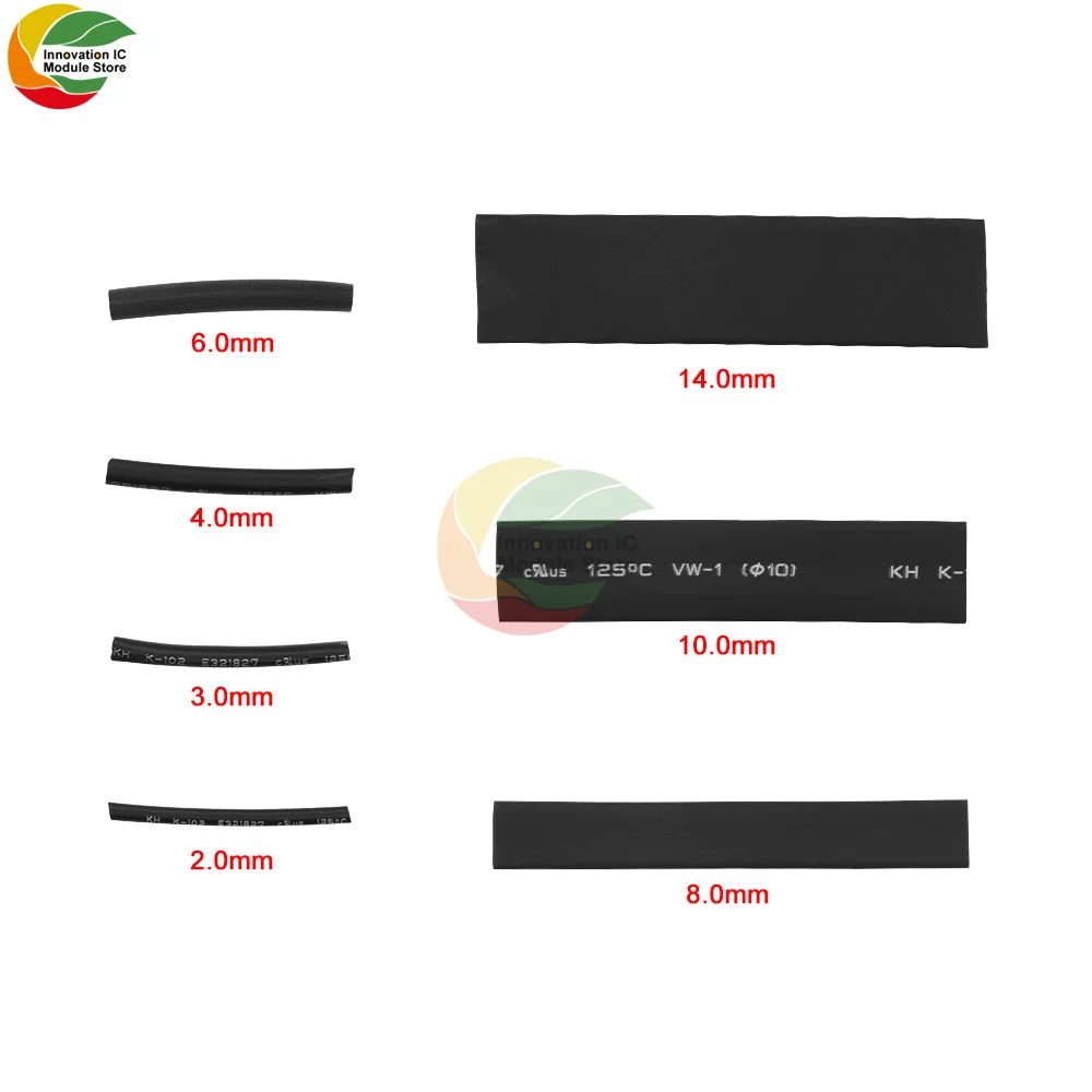 Heat Shrink Tube Sleeving Assortment Kit 127PCS Polyolefin Car Electrical Connection Wire Wrap Cable Waterproof Shrinkage Radio