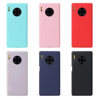 

100pcs Candy Color Case Matte Frosted Soft TPU Rubber Silicone Cover For Huawei Honor 30 Pro Plus 30S 20 V30 X10 9X Play 4T 3