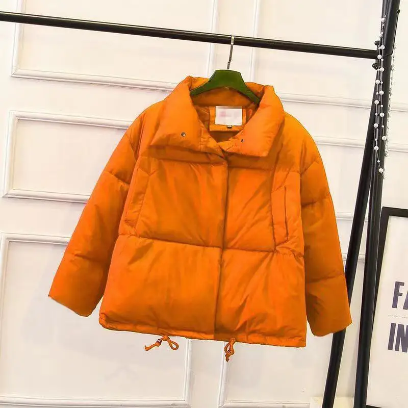 Женская зимняя куртка,, теплая, с хлопковой подкладкой, Женское пальто, Casaco Feminino Inverno, карамельный цвет, парка, стоячий воротник, ватные куртки - Цвет: Y1