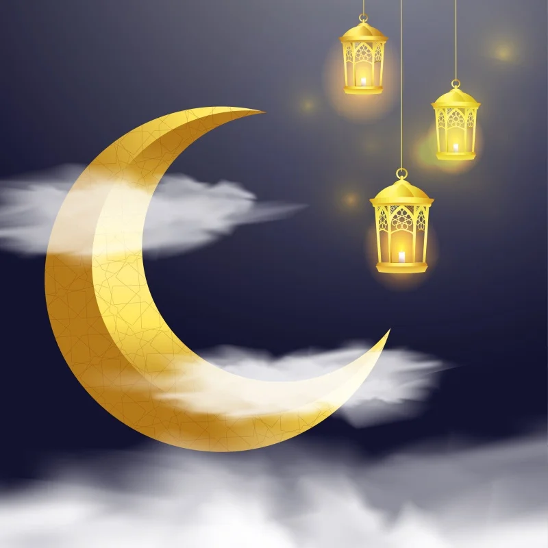 Фотофон Laeacco Ramadan Happy Eid Мубарак мусульманский фонарик Детская сцена виниловый