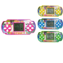 1 pçs portátil mini tetris game console lcd handheld jogadores de jogo crianças educacional alívio do estresse eletrônico crianças brinquedos engraçados