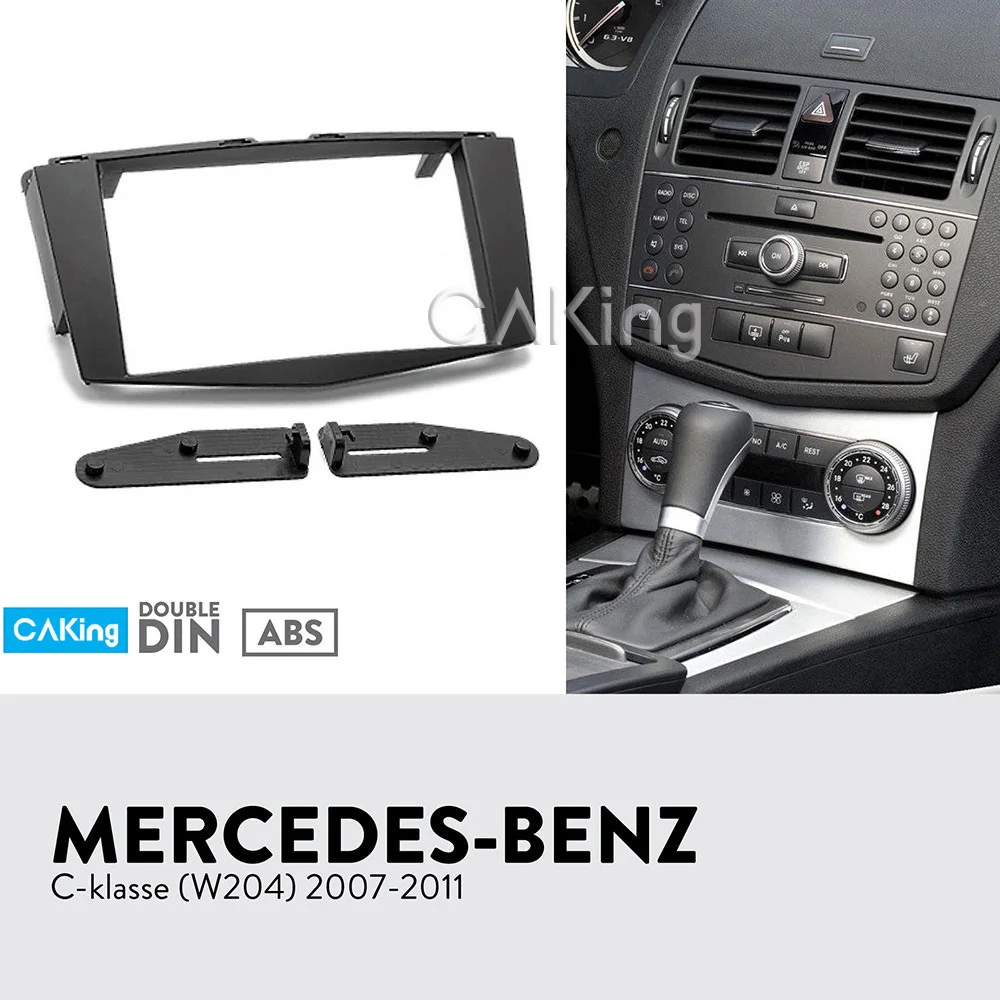Двойная Din радиопанель Fascia Для MERCEDES BENZ C klase (W204) 2007-2011 комплект для установки