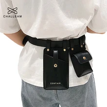 Женская Кожаная поясная сумка с двумя карманами, женская сумка для телефона, Дизайнерская кожаная поясная сумка, женская сумка на ремне черного, зеленого, белого цвета, 230