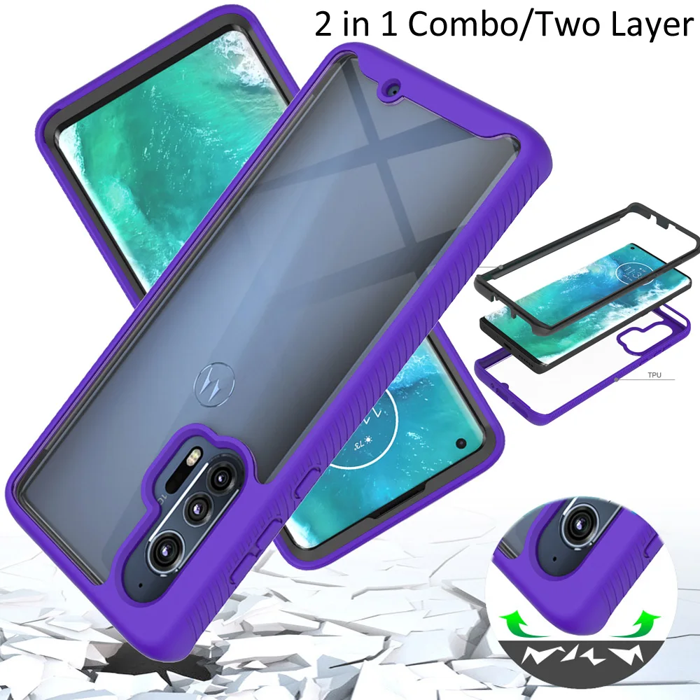 Combo Drop resistance Rugged Case For Motorola Edge Plus Edge+ Heavy
