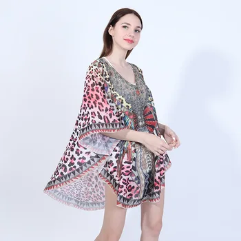 

Summer 2019 New Outdoor Sunscreen Cloak Shawl Female Printed Sunshade Long Chiffon Beach Scarf Female