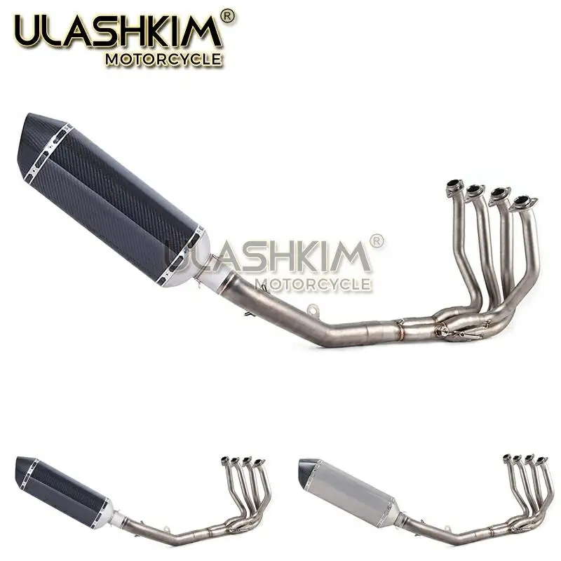 Мотоцикл полный системы глушитель Изменение среднего звенья трубы слипоны для kawasaki Z800 2013