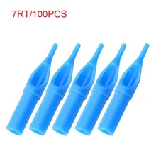 100 шт одноразовые наконечники татуировки пластиковые синие иглы-наконечники для 3-11RT 3-11DT 5-13FT V9-Drop