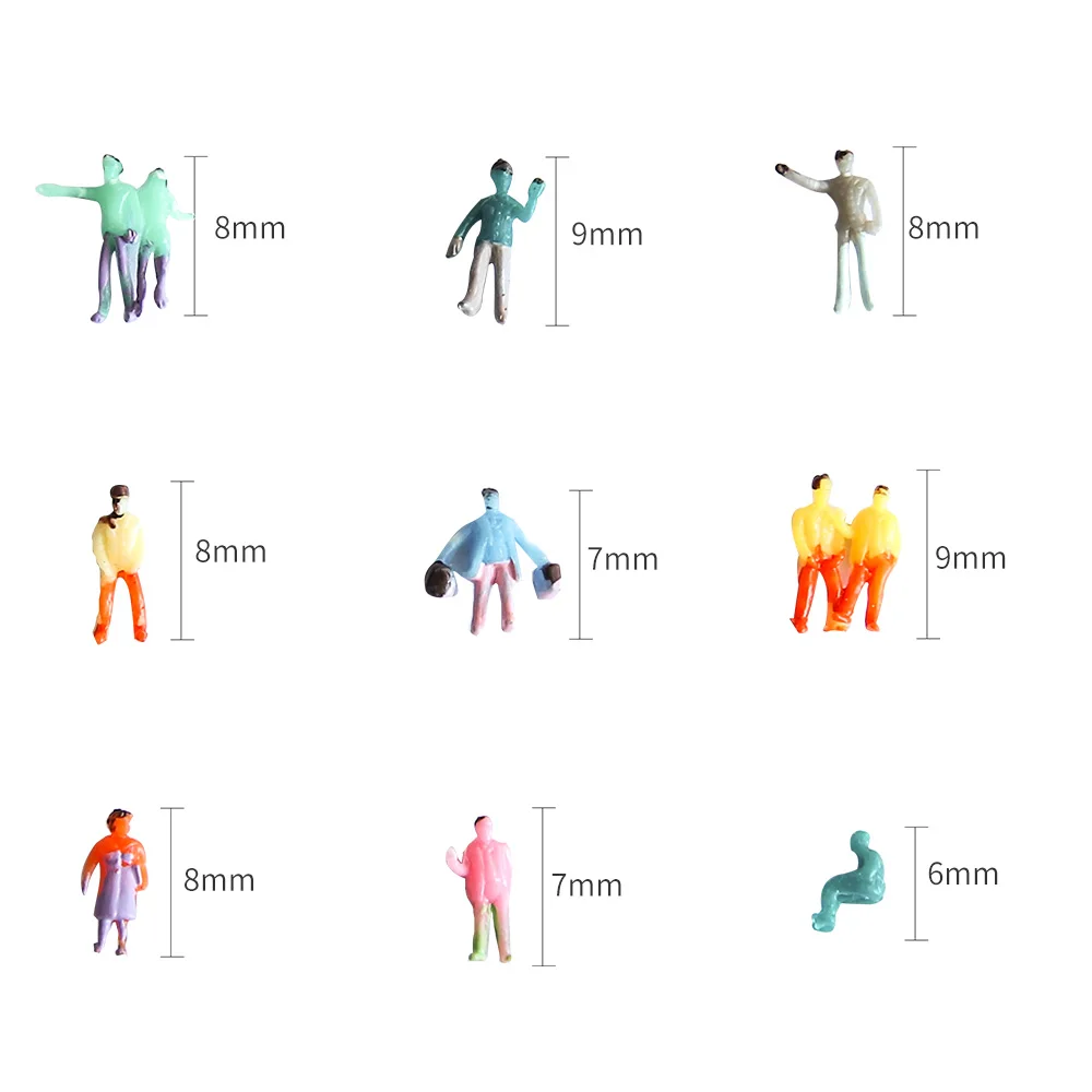 HO N Scale Model Figure Miniature People Train Street Passengers For Building Landscape Railway Scenery Layout 7