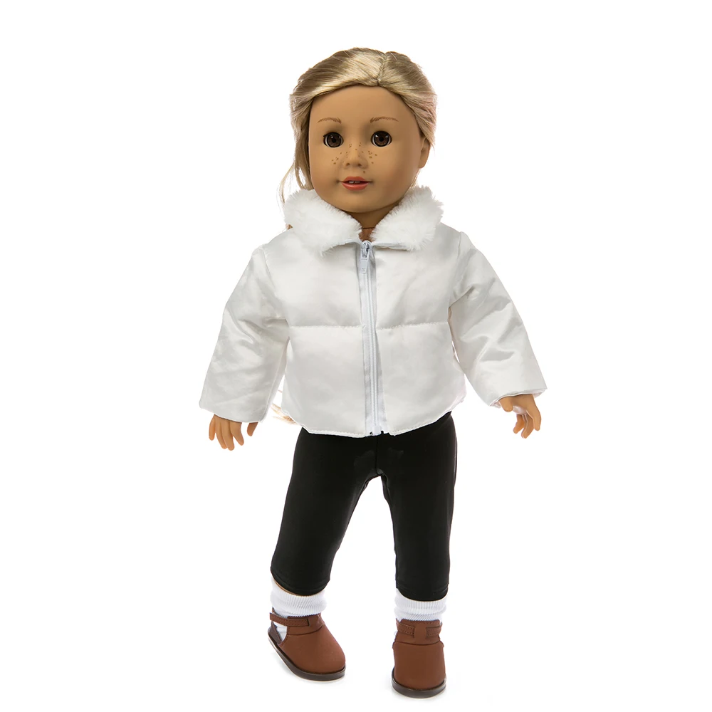 Кукольная куртка зимняя модная одежда для 18 дюймовых американских кукол и 43 см подарок для девочки на Рождество, день рождения - Цвет: n44
