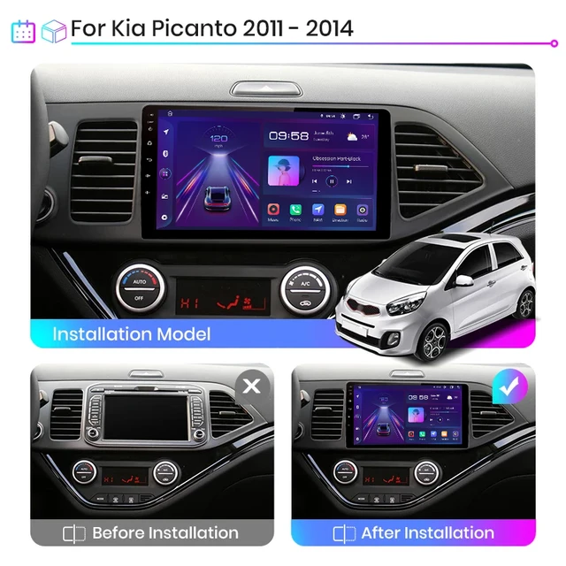 Junsun V1 Pro 8G+128G For KIA Morning Picanto 2011   2016 Android autoradio poste radio voiture lecteurs vidéos CarPlay Android Auto GPS Navigation No 2 din 2din DVD -2