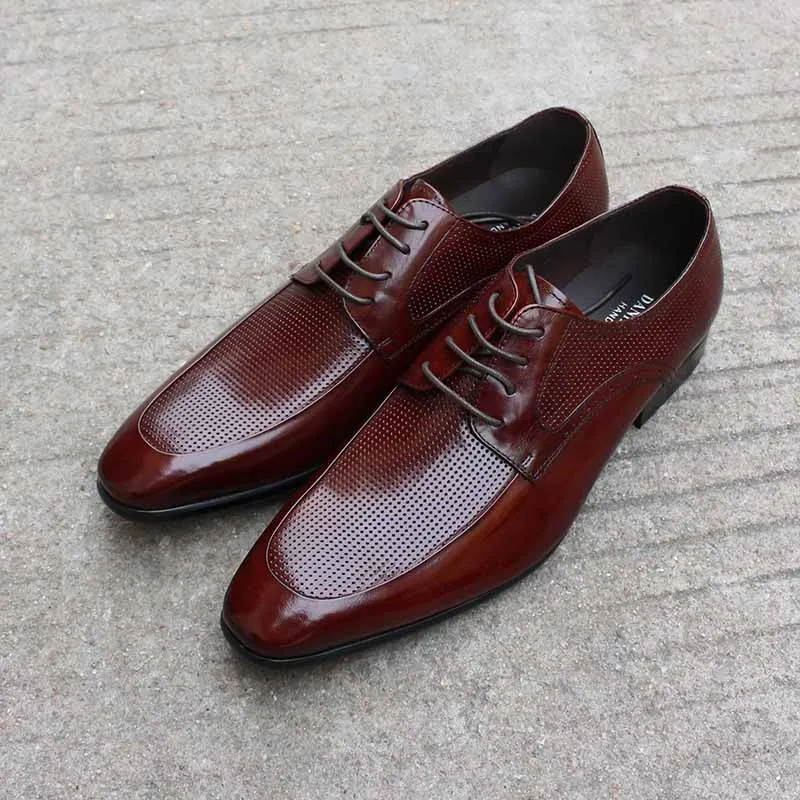 

Derby Shoes Pointed Toe Unique Shoes Casual Comfort Breathable Handmade Shoes Italy Designer Hot Sale High Quality Free Shipping