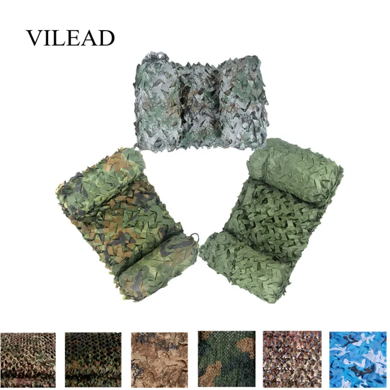 

VILEAD 9 Colors 3.5x5m Camouflage Netting Camouflage Netting Reusable Camo Net for Hunting Jungle Shade CF Game Party Decoration