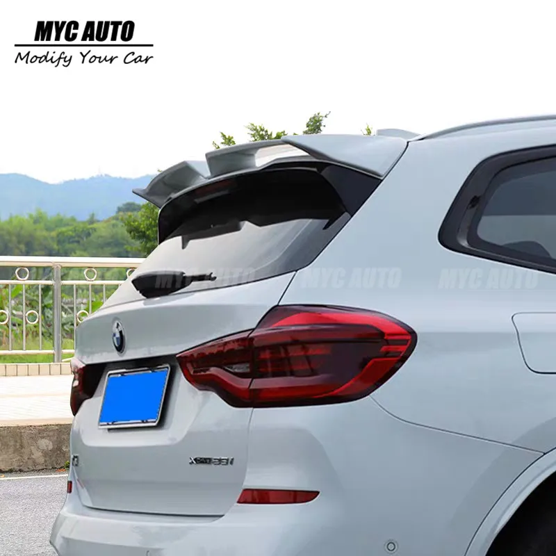 Спойлер X3 G01 для BMW 2018 2019 + спойлер на крышу углеволоконный внешний и белый задний