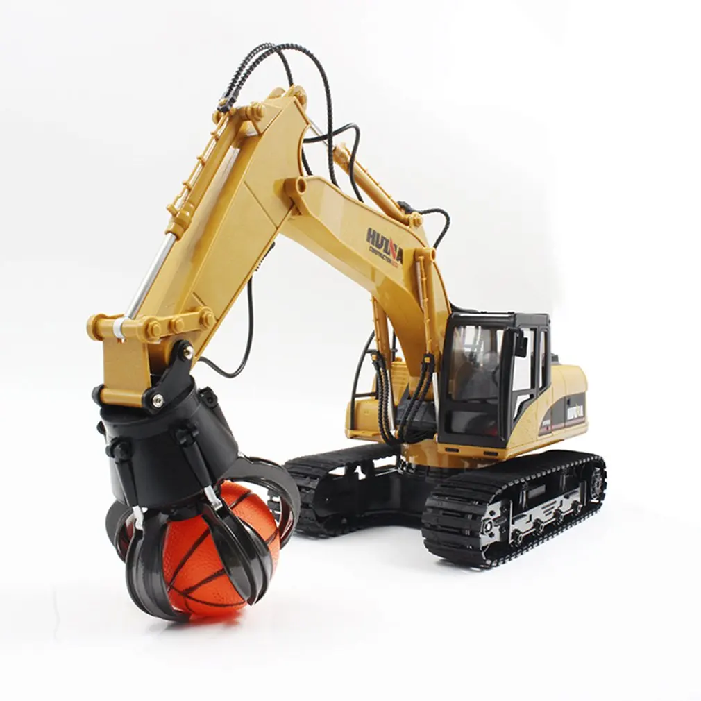 HUINA TOYS 1571 1/14 16CH Alloy RC Ball Grabber Truck Engineering Construction Car Vehicle with Sound Light Rotate 680 DegreeRTR