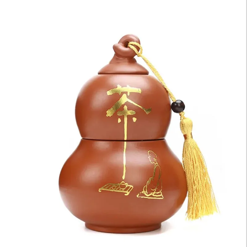 

Двухслойный керамический контейнер для чая с принтом, влагостойкий кофейный контейнер, кухонные банки для специй, пищевой контейнер, контейнер для хранения чая Puer